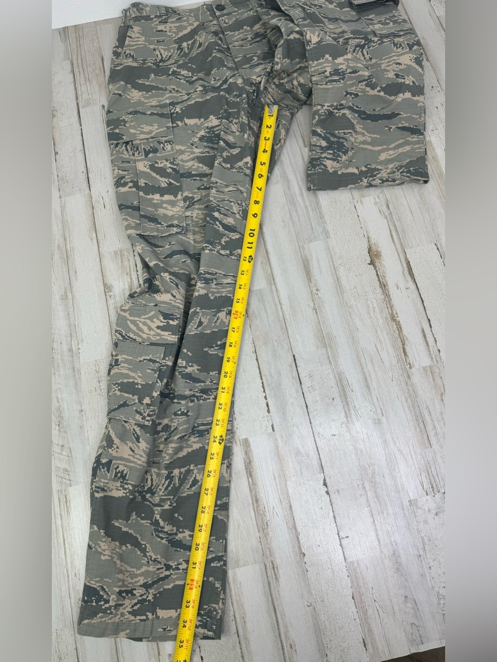 US Air Force Pant Mens 32L (32x35) Camo Cargo Tapered Military Uniform Combat - Picture 6 of 9